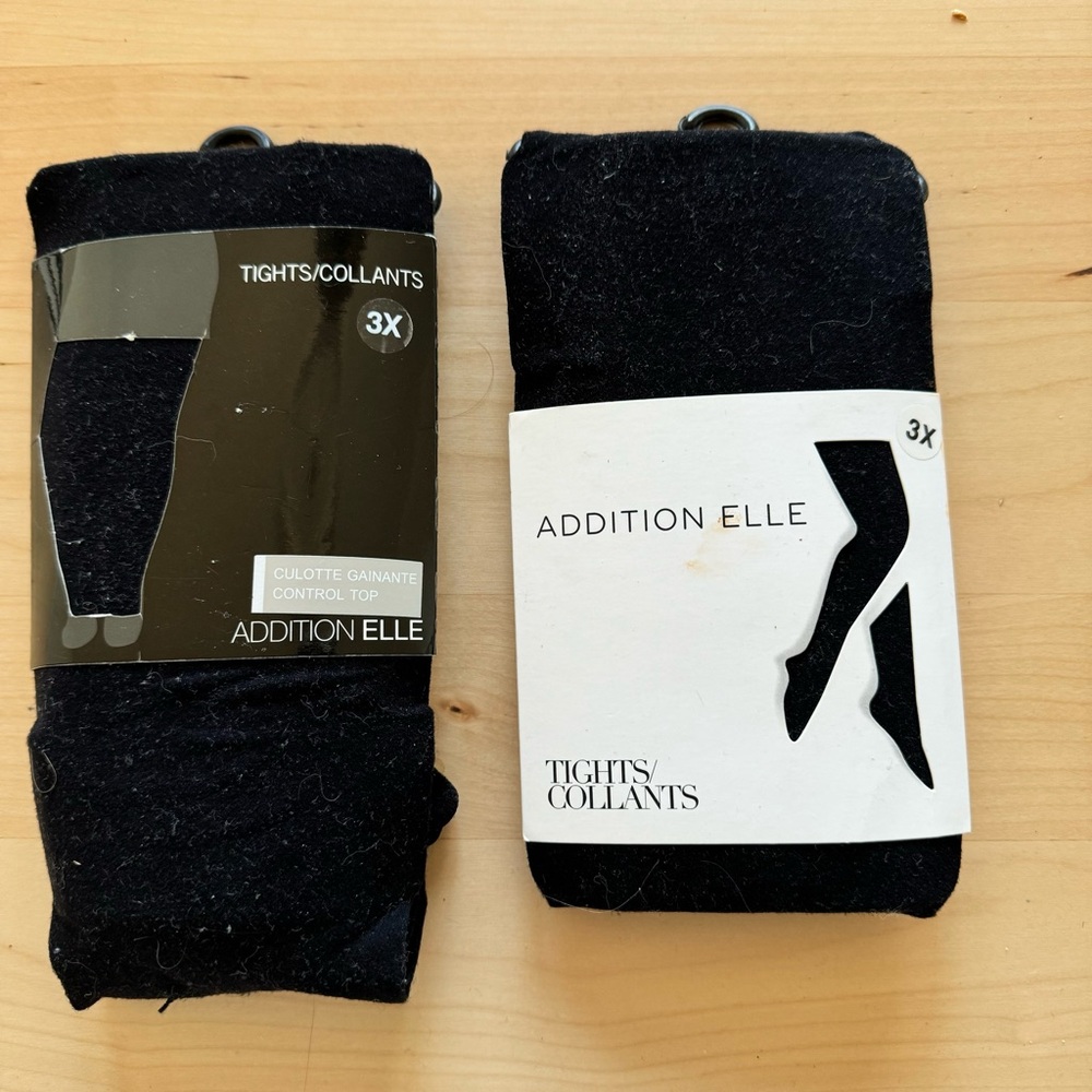 2 pairs of plus size tights Addition Elle